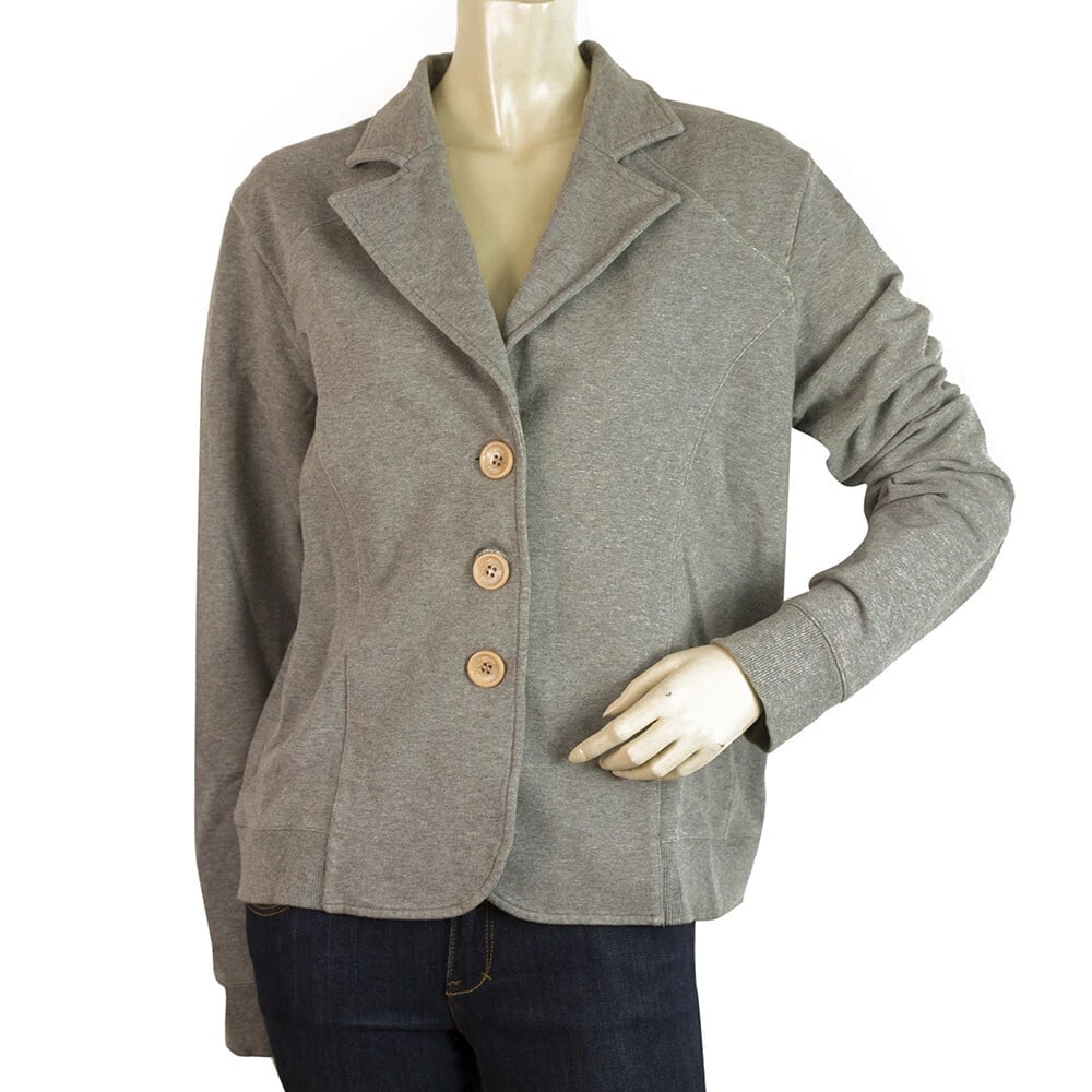 Ajay by Liu Jo Gray Button Closure Cotton Summer Cardigan jacket Elbow Sequin 52 (1 of 6)