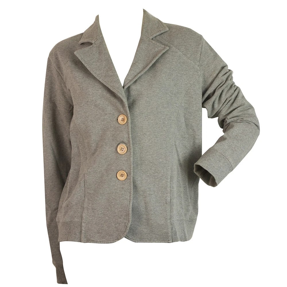 Ajay by Liu Jo Gray Button Closure Cotton Summer Cardigan jacket Elbow Sequin 52 - 6