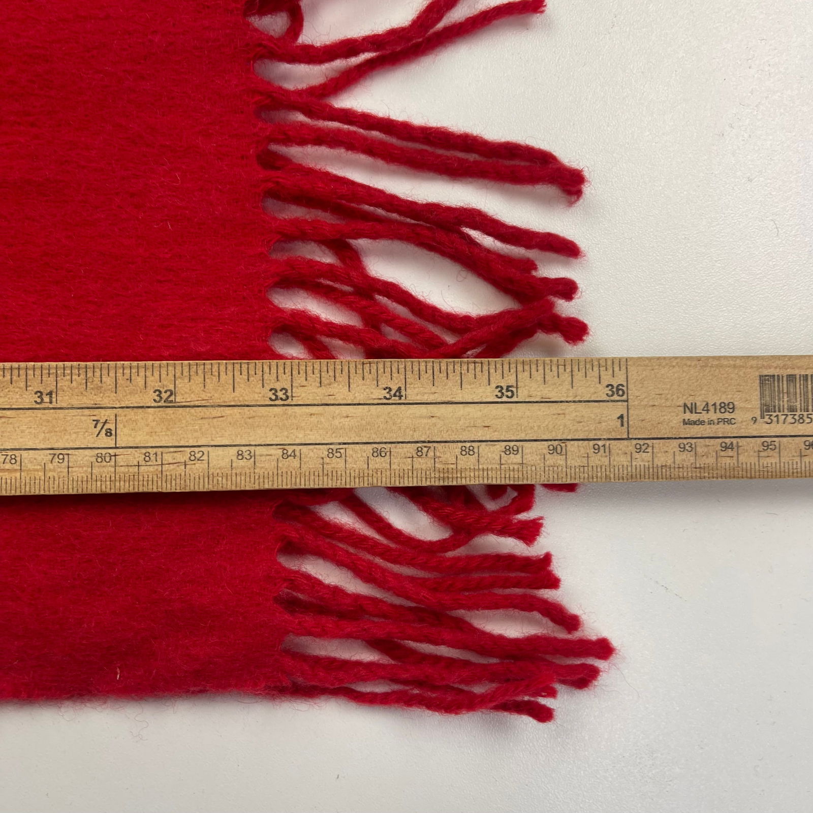 Givenchy Red Solid 100% Wool Scarf - 9