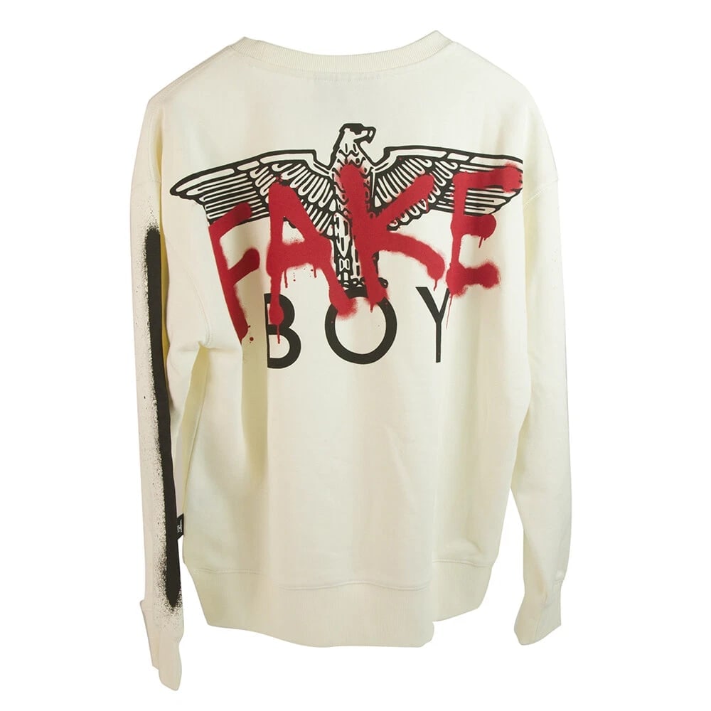 BOY London off white Spray paint Sweatshirt size XS Men's or Boys 12 years old: Title:BOY London off white Spray paint Sweatshirt size XS Men's or Boys 12 years oldDescription:BOY London off white Spray paint Sweatshirt size XS Men's or Boys 12 years old Designer sweatshirt in
