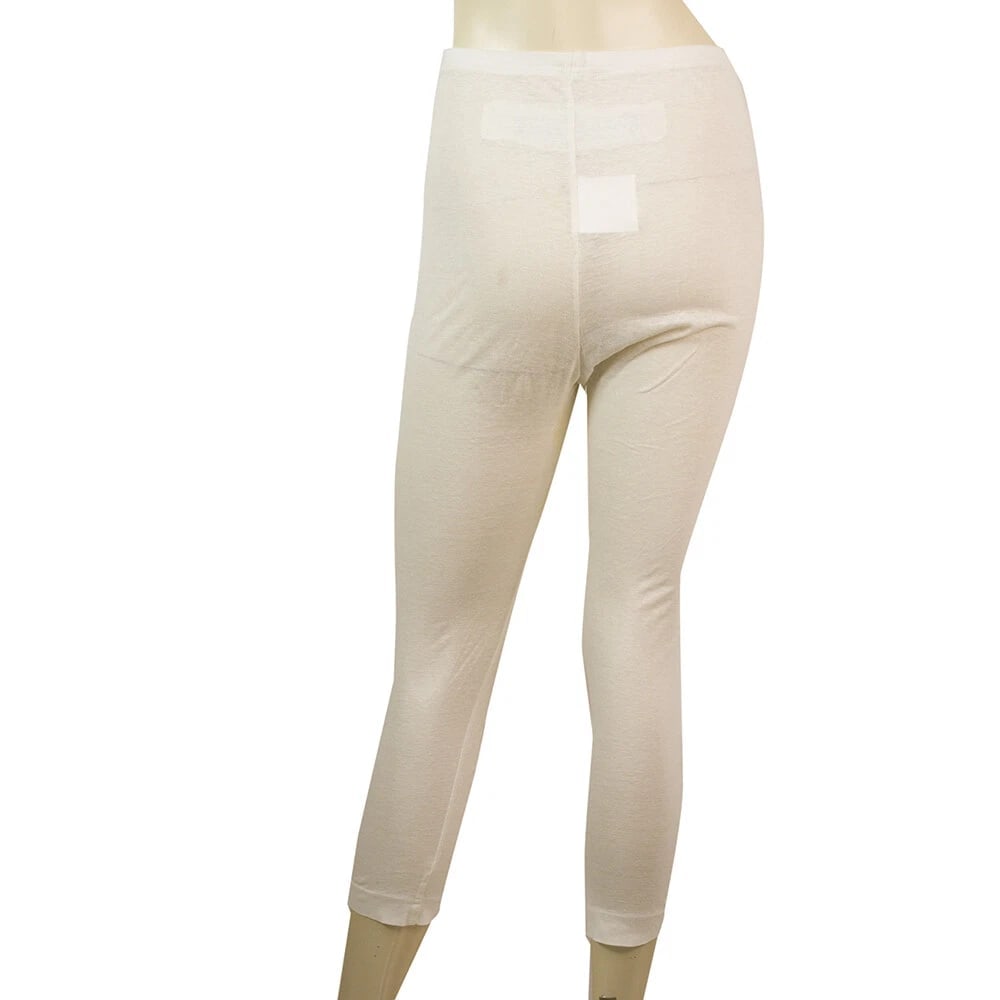 Rundholz Off White Ecru Linen Cotton Leggings Cropped trousers pants size XS - 2