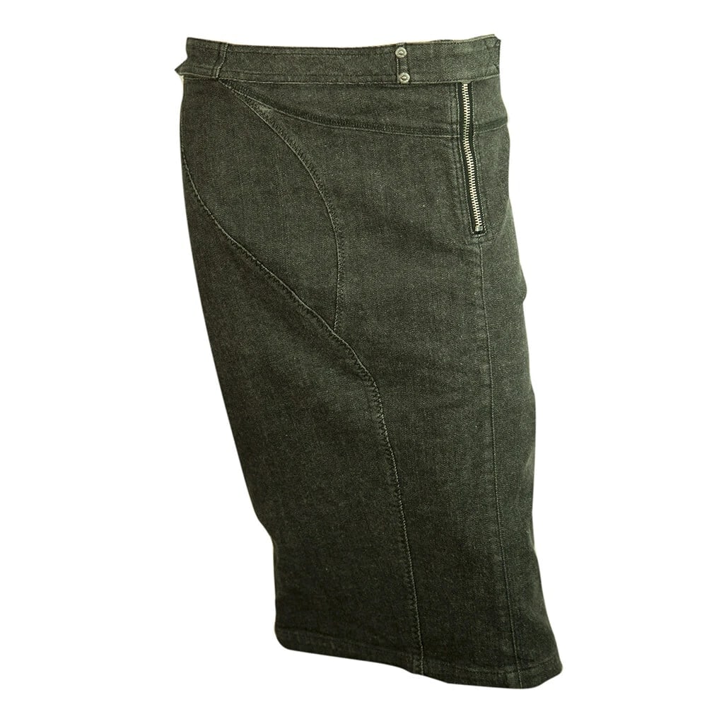 Dolce & Gabbana D&G Gray Black Denim Below Knee Skirt Jeans Sz 42 / 28 - 6