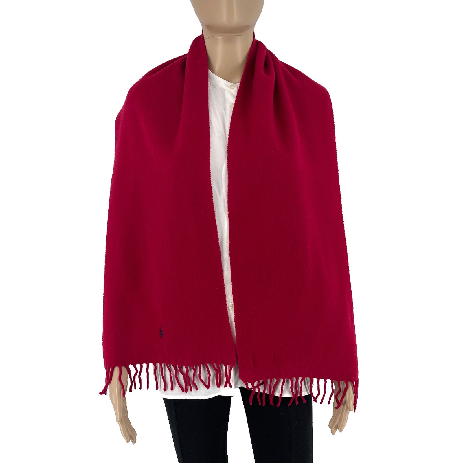 Polo Ralph Lauren Red 100% Wool Scarf: Title: Polo Ralph Lauren Red 100% Wool Scarf Brand:Ralph Lauren Date/Period: Vintage Material:100% Wool Size:One Size Description:Polo Ralph Lauren Red 100% Wool Scarf Reserve: $100.00 Shipping: Domes