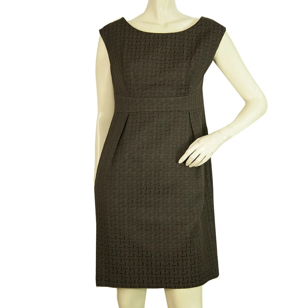 Michael By Michael Kors Brown Sleeveless Back Slit Mini Length dress size 6 (1 of 5)