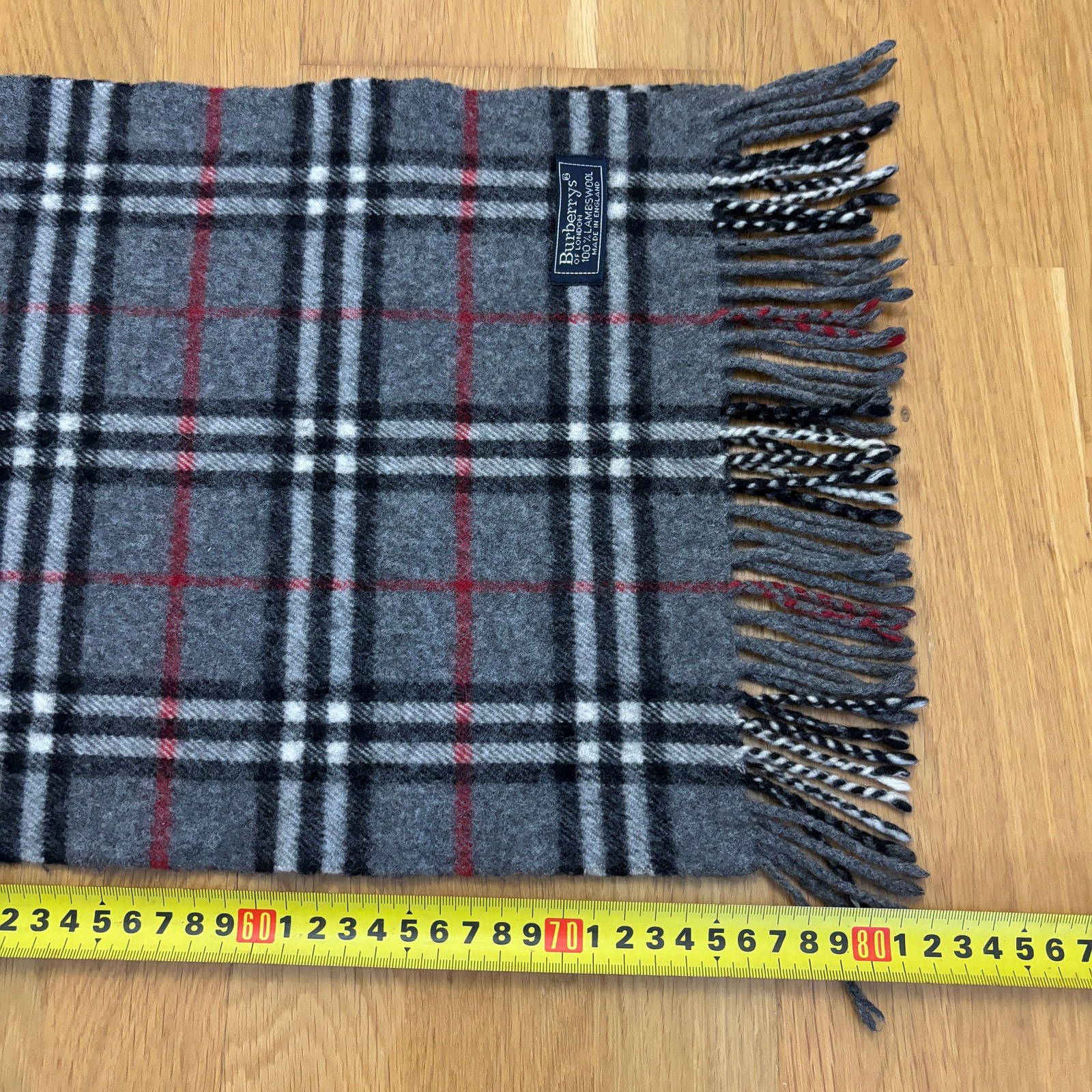 Burberry Grey Classic 100% Lambswool Scarf - 12