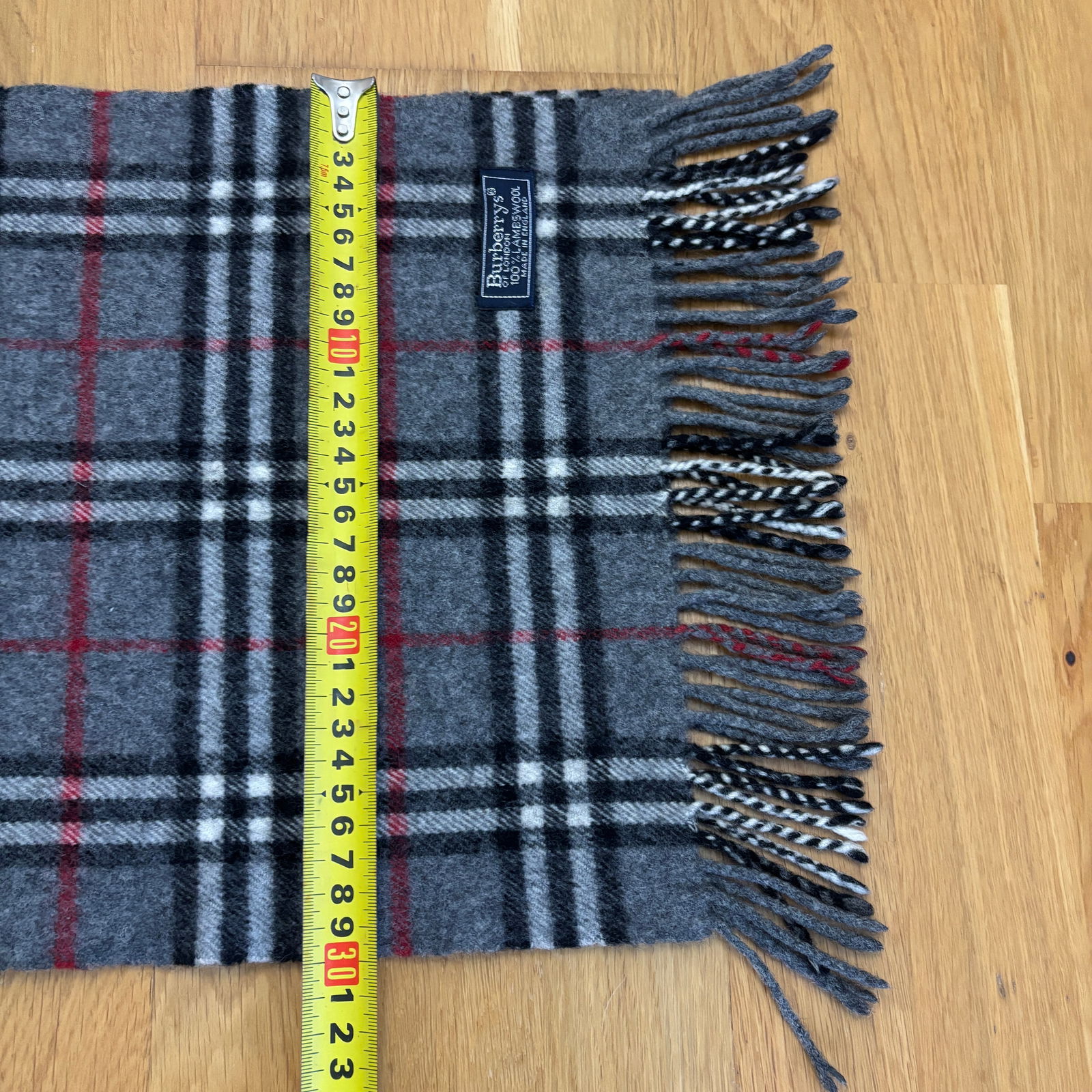 Burberry Grey Classic 100% Lambswool Scarf - 13