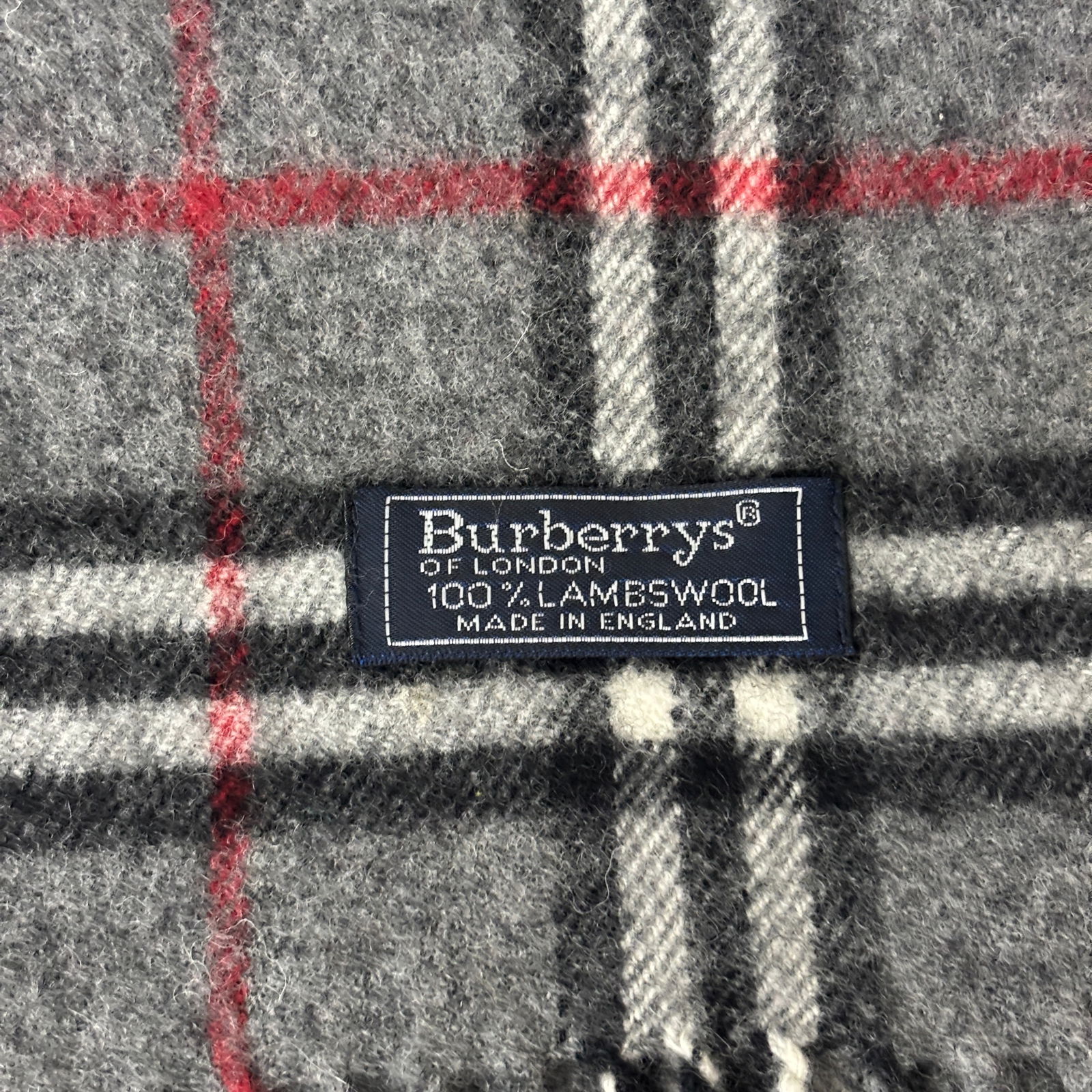 Burberry Grey Classic 100% Lambswool Scarf - 4