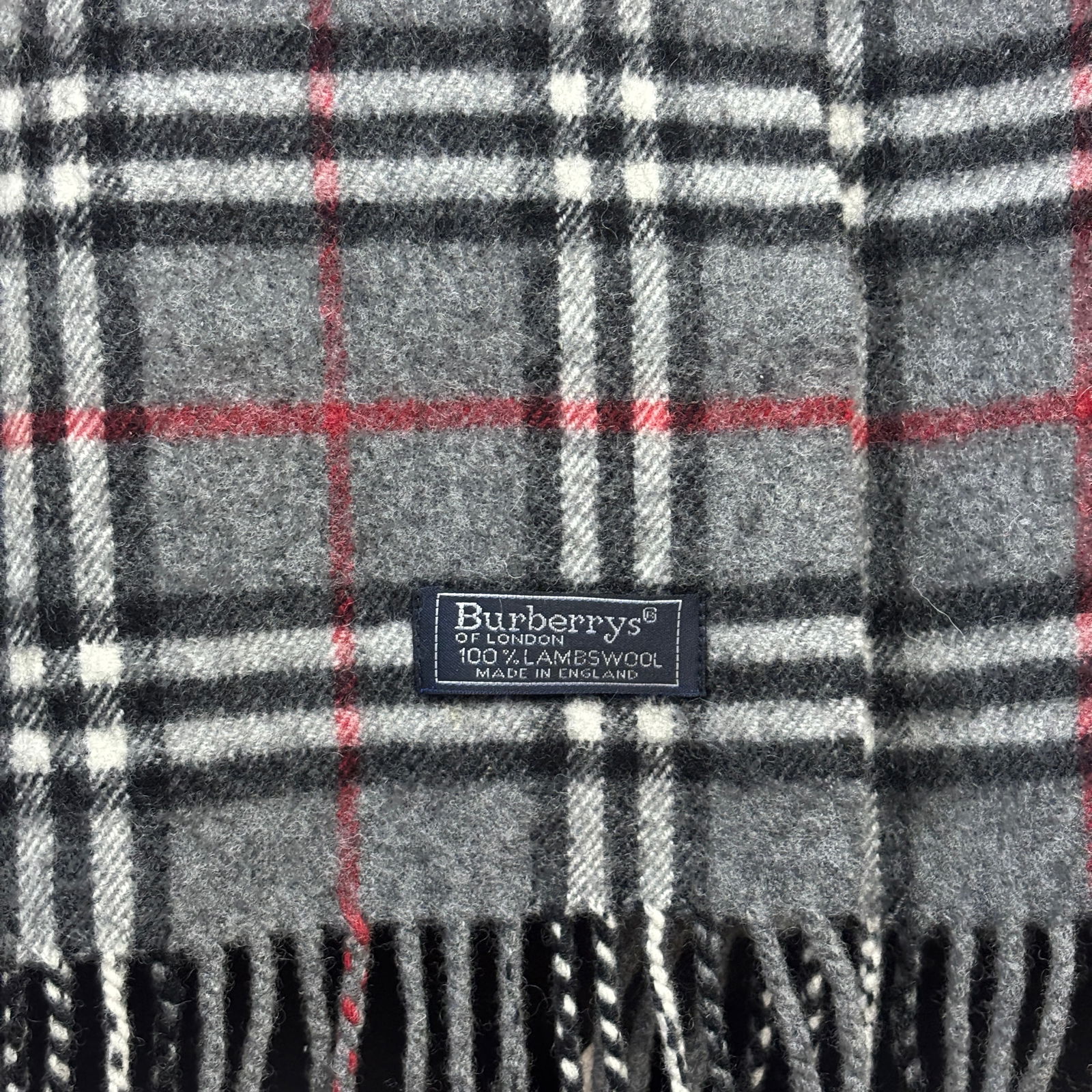 Burberry Grey Classic 100% Lambswool Scarf - 8