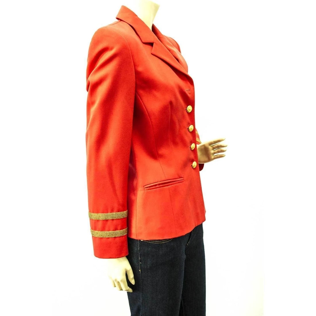 Vintage Escada Blazer and Bustier Set in Bright Orange almost Red - SZ36 / 34 - 4