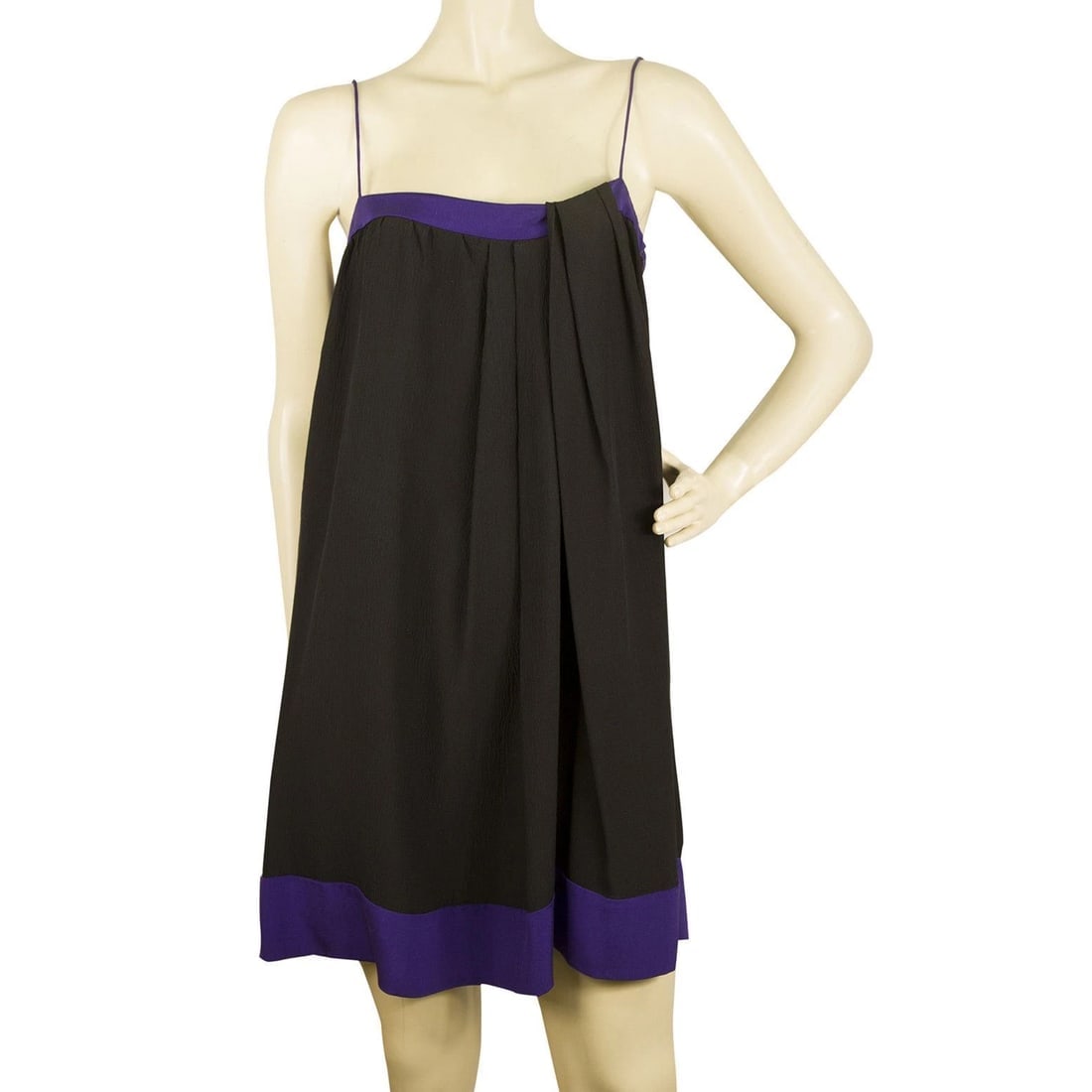 Alexander Wang Black & Purple Spaghetti Straps Mini Dress size 4 , superb (1 of 5)