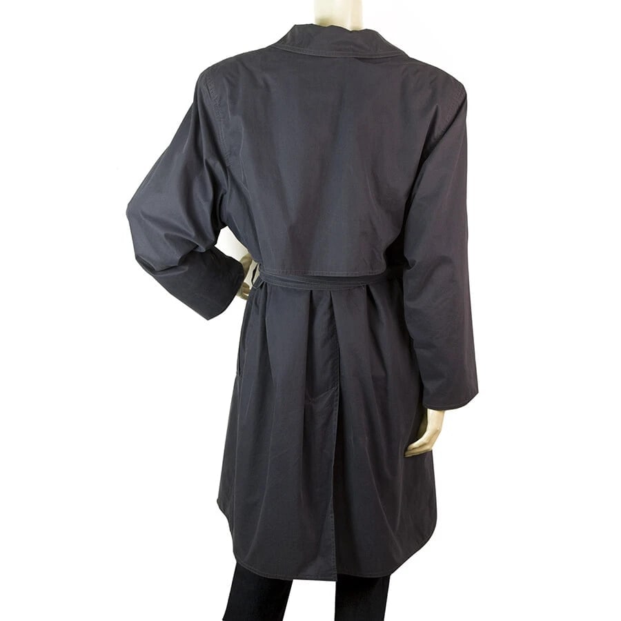 Marella Woman's Belted Blue Cotton Trench Double Brusted Jacket Coat sz US 6 - 2