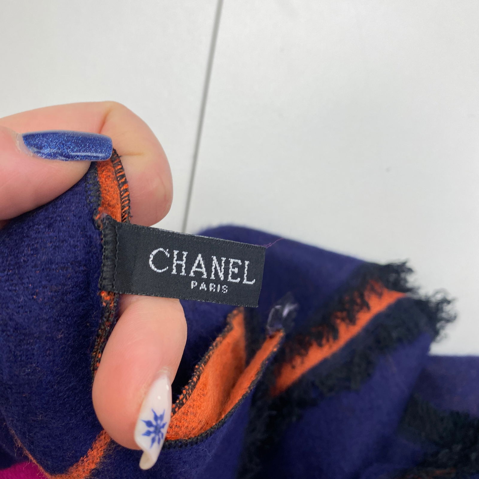 Chanel 50% Silk 50% Wool Multicolour Scarf Shawl - 6
