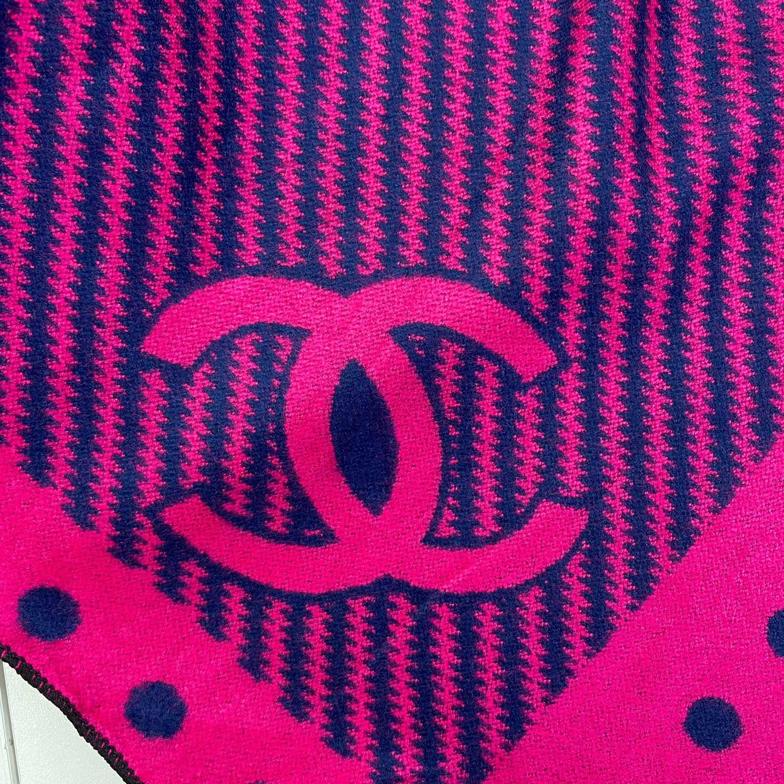 Chanel Large Silk & Wool Shawl Scarf - 5