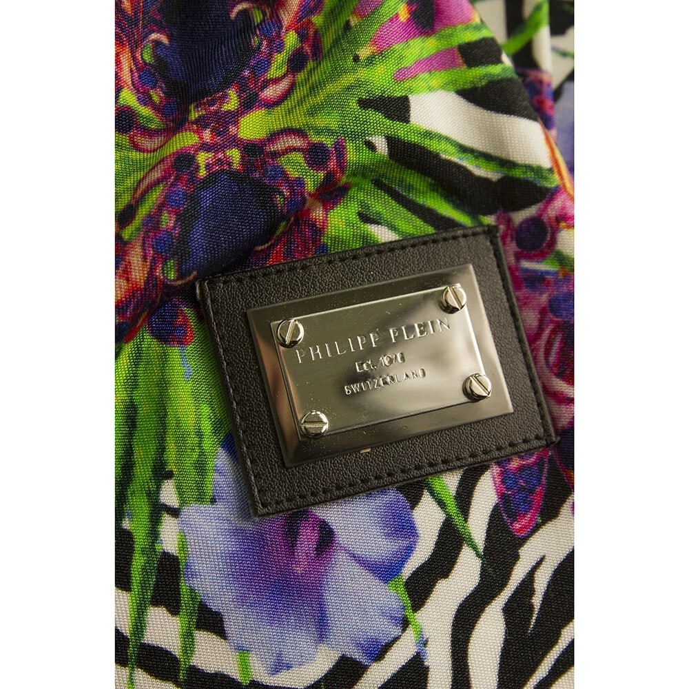 Philipp Plein Multicolor Floral Leggings Elastic Viscose trousers pants XS - 3