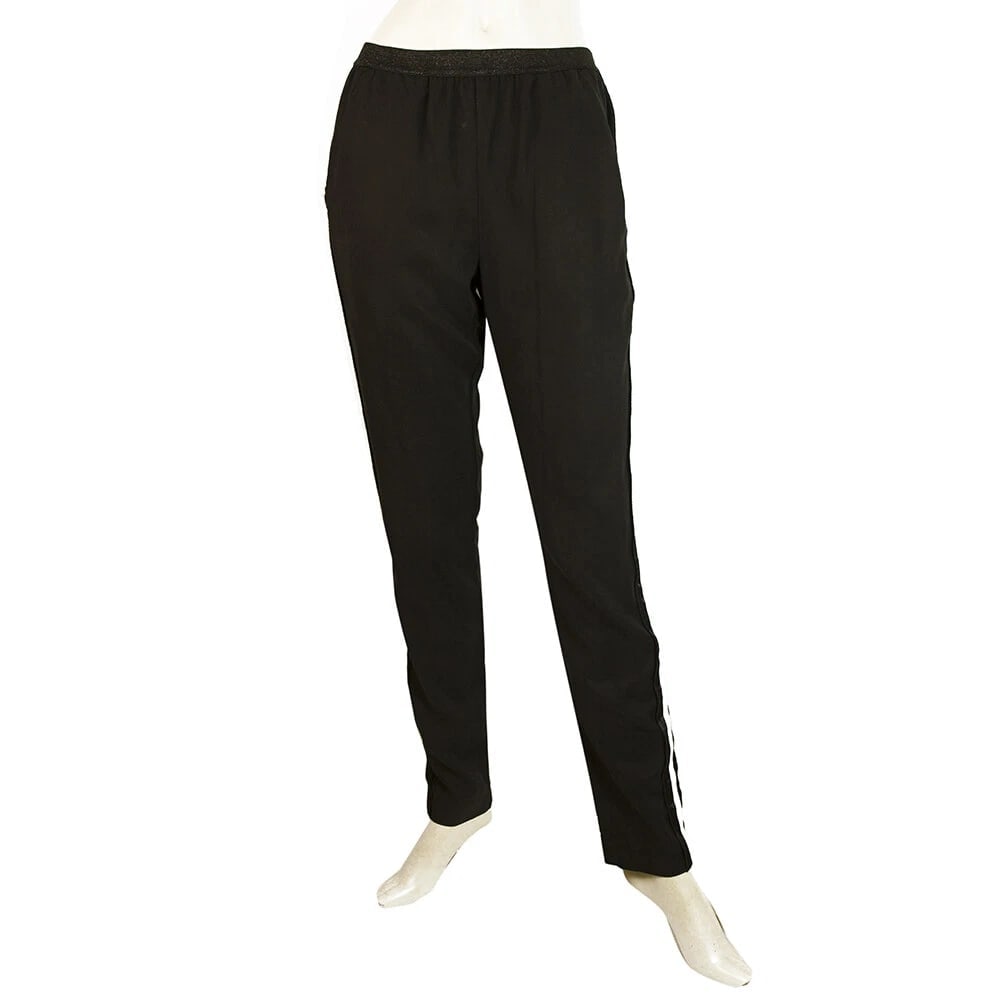 Zadig & Voltaire Pale Bis Black White Stripe Slip on Pants Trousers - sz 36 (1 of 6)