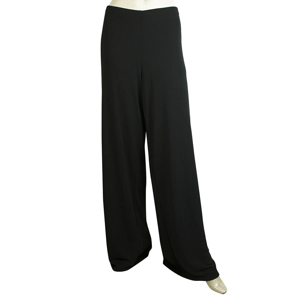 La PERLA Black Elastic waist Pants Classic Trousers Wide leg - sz 48 (1 of 4)