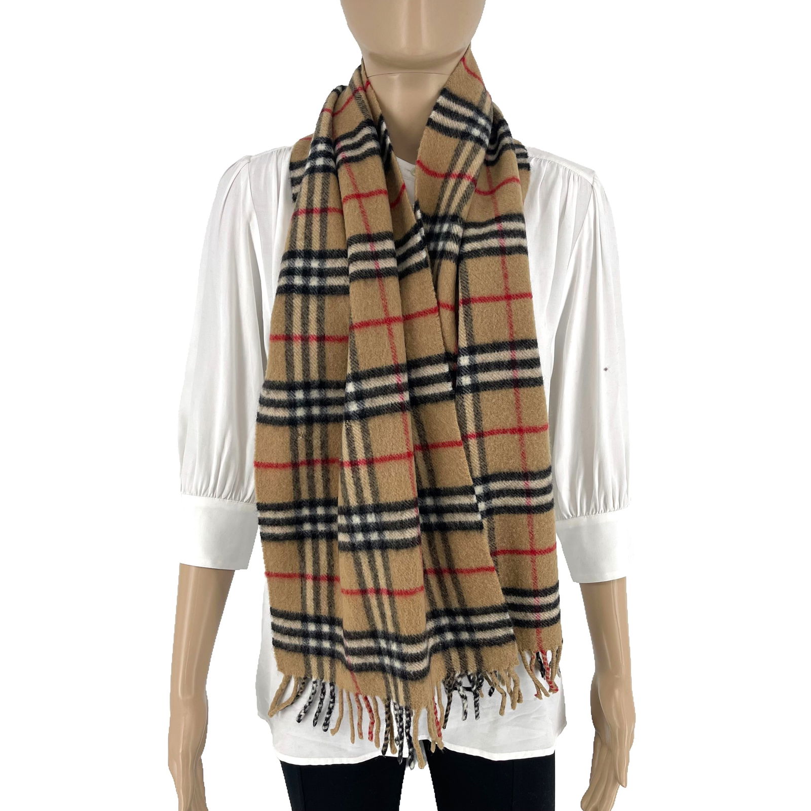 Burberry Brown Plaid 100% Wool Scarf - 3