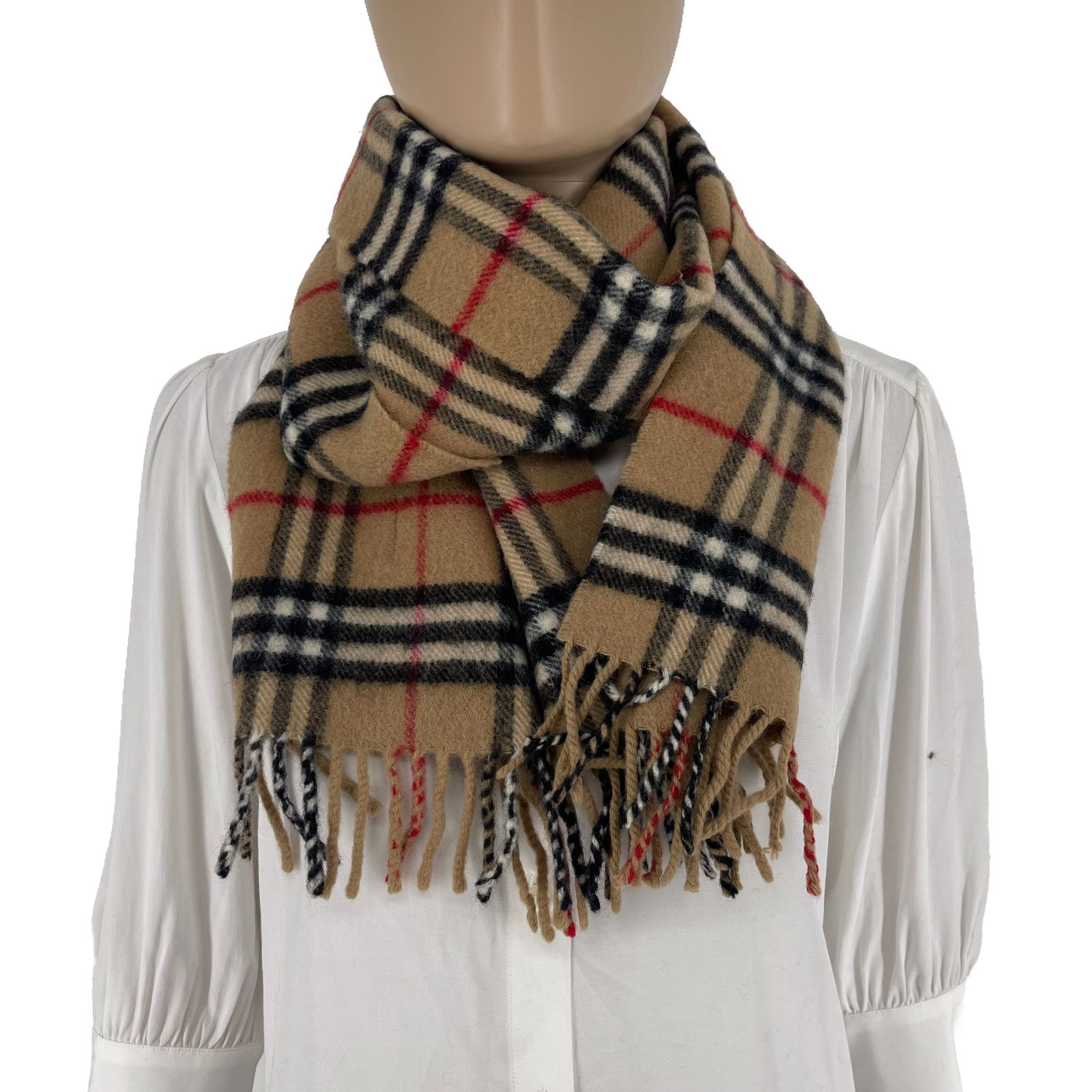Burberry Brown Plaid 100% Wool Scarf - 4