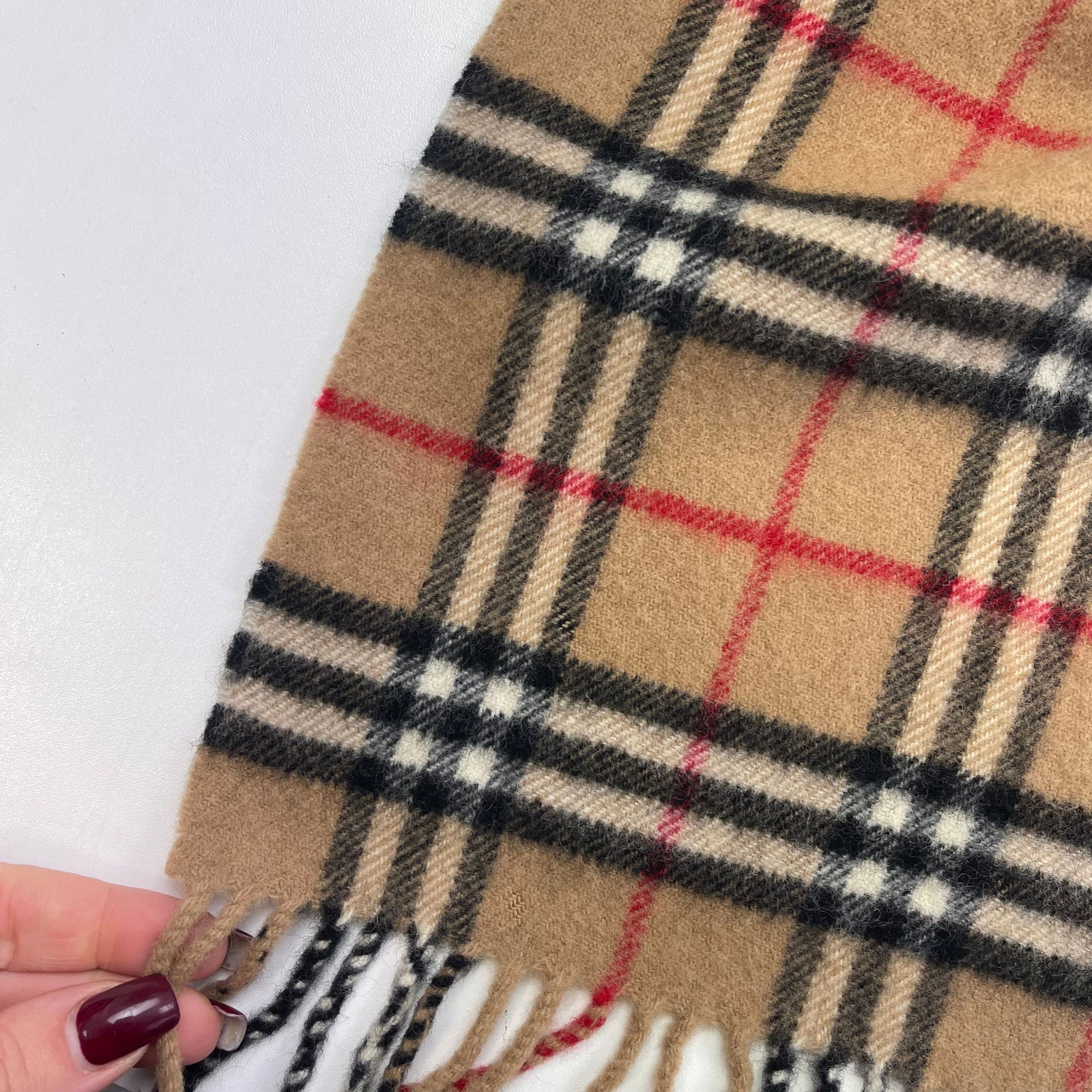 Burberry Brown Plaid 100% Wool Scarf - 5