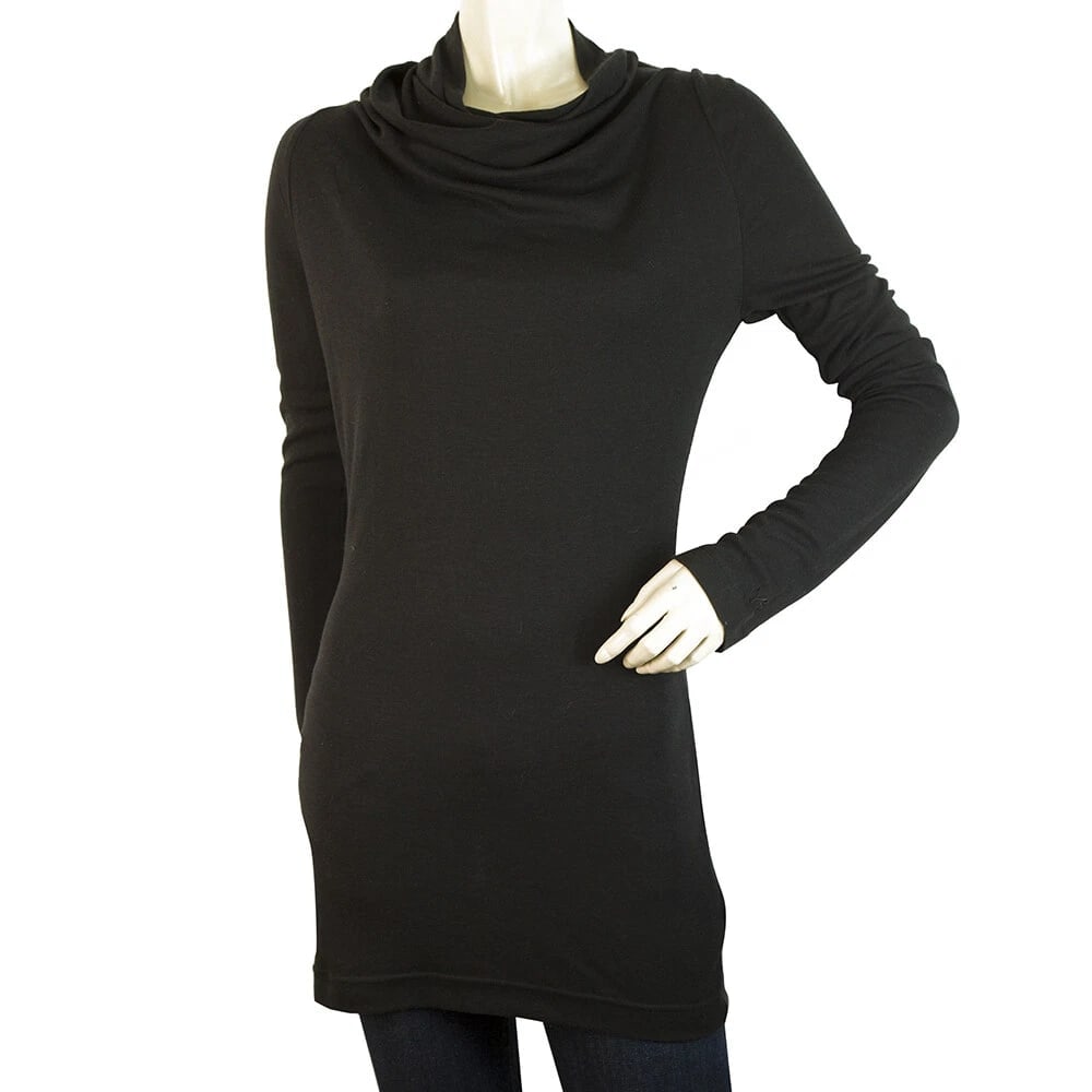 Y-3 Adidas Yohji Yamamoto Black Cowl Neckline Long Top size S / P (1 of 6)