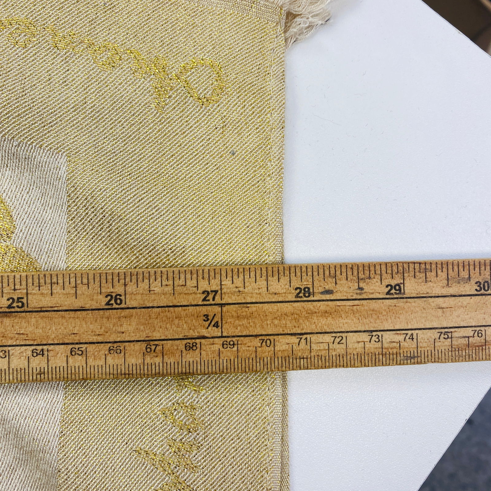 Chanel 50% Silk 50% Wool Gold Scarf Shawl - 9