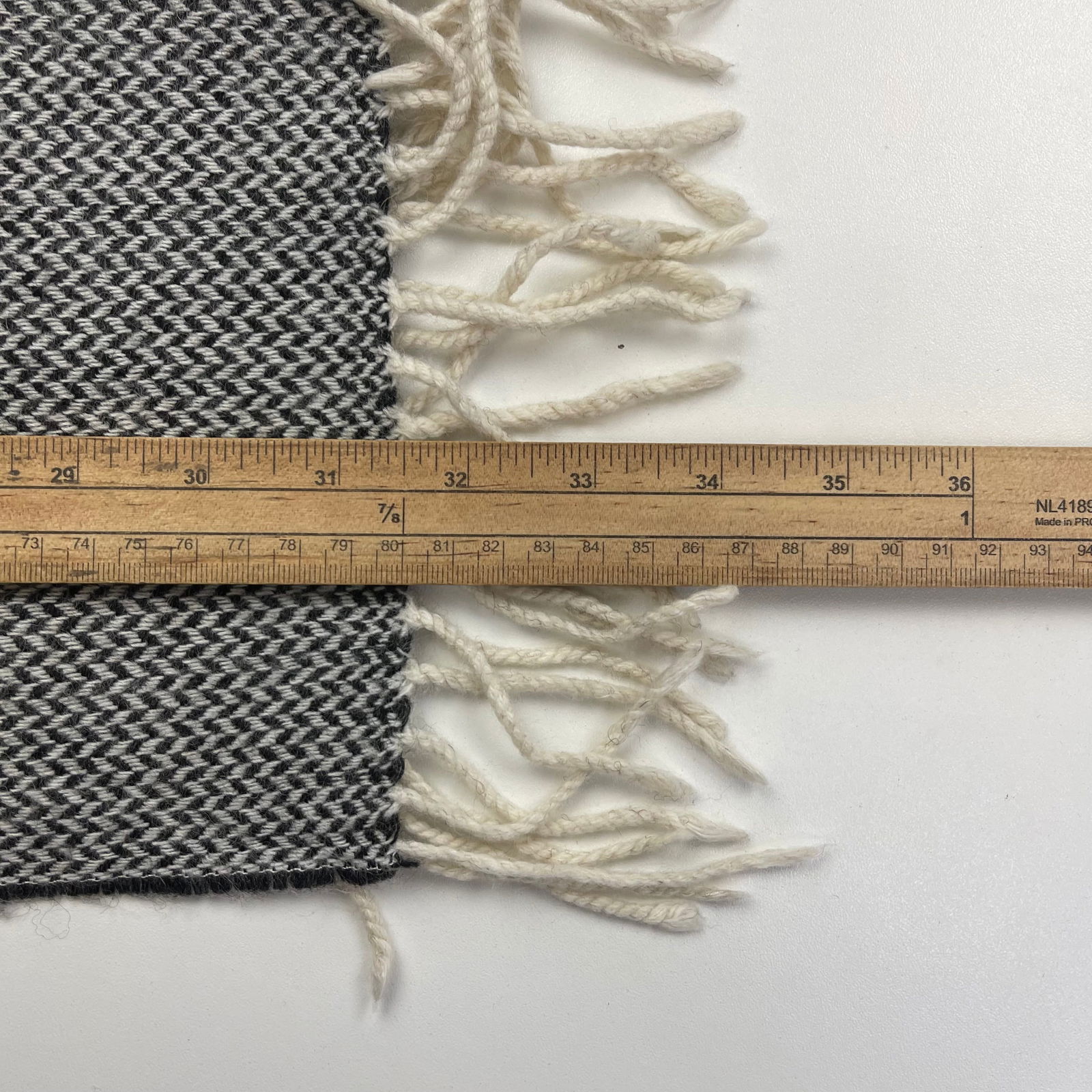 Giorgio Armani Grey Wool Blend Scarf - 8