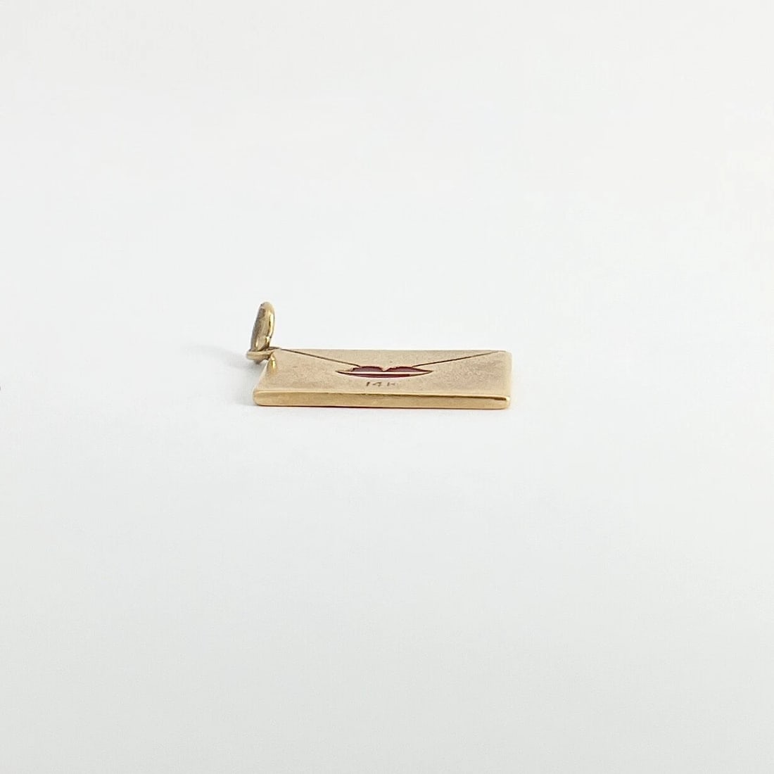 Vintage 1950's My Guy Love Letter Kiss Lips Charm 14K Yellow Gold, 2.70 Grams - 7