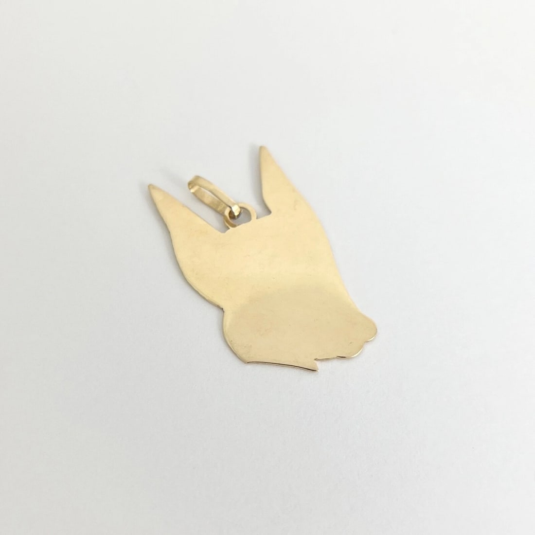 Vintage Etched Dog Necklace Pendant Charm 14K Yellow Gold, 4.32 Grams - 7