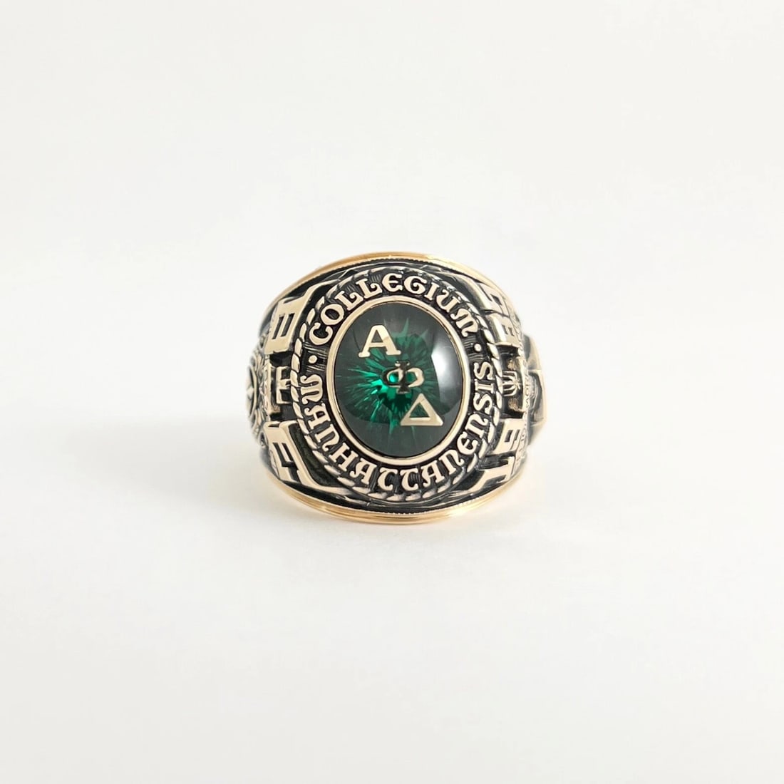 Vintage 1985 Men's Collegium Manhattanensis Class Ring 14K Yellow Gold, 24.18 Gr - 6