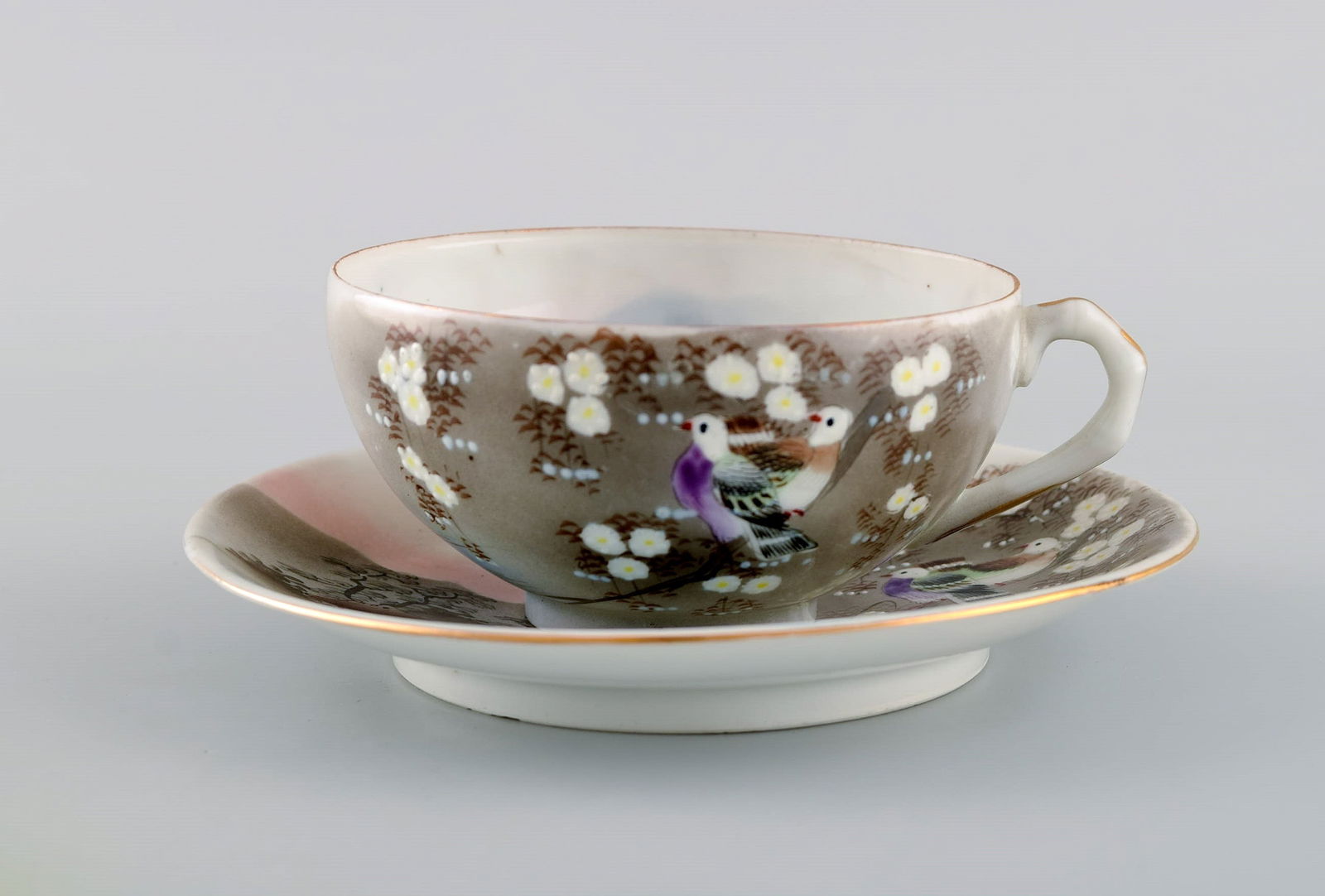 Japanese tea service in hand painted porcelain. Mid-20th century. - 6