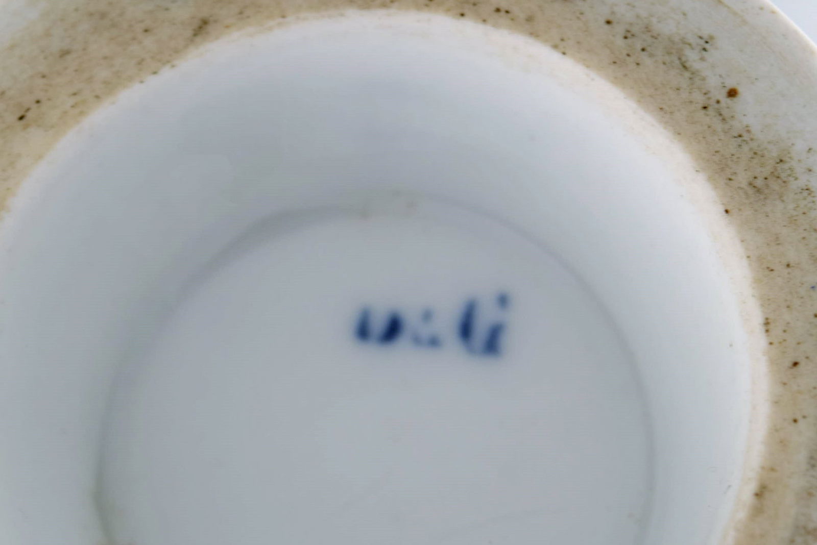 Antique Bing & Grøndahl porcelain vase with hand-painted butterflies and flowers. Handles - 6