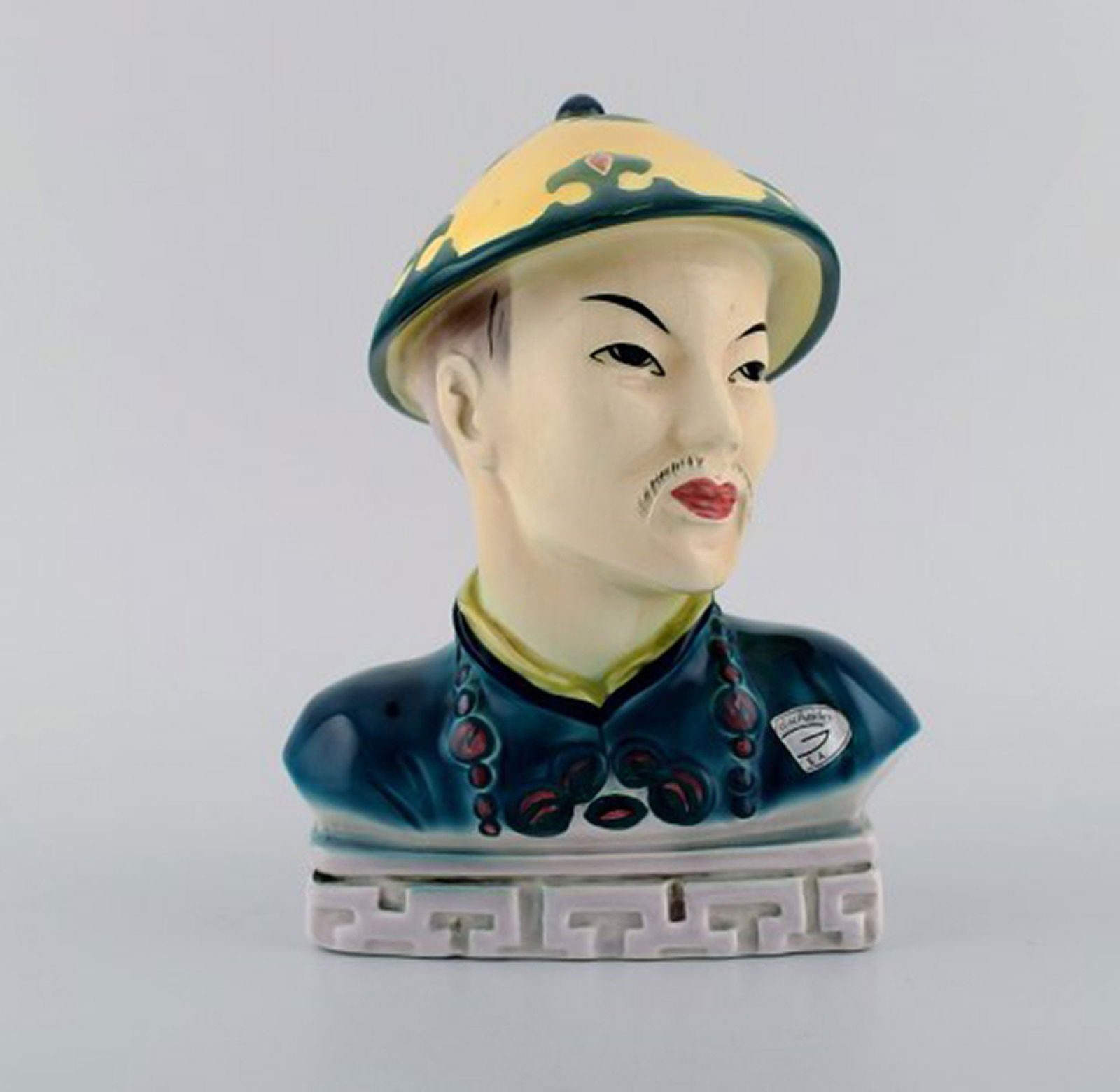 Goldscheider, USA. Two rare figures in hand-painted porcelain. Asian couple. Mid-20th century - 5