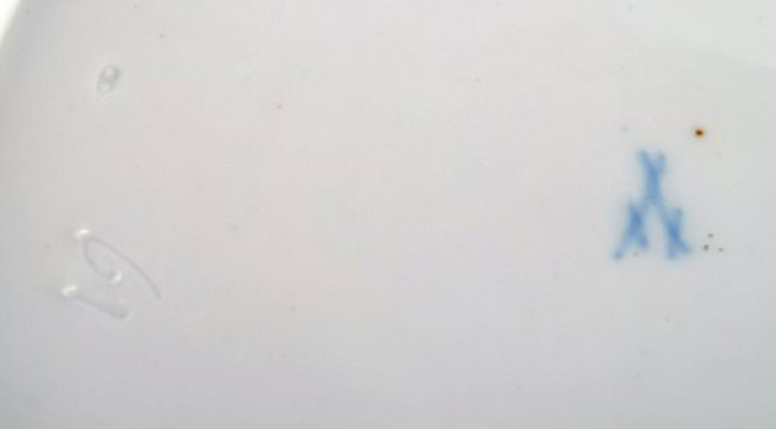 Antique Meissen plate in hand-painted porcelain with flowers and birds. 19th century. - 4