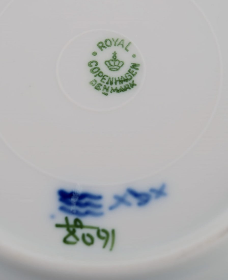 Royal Copenhagen Blue Flower Braided espresso service for six people. Mid-20th century. Model number - 8