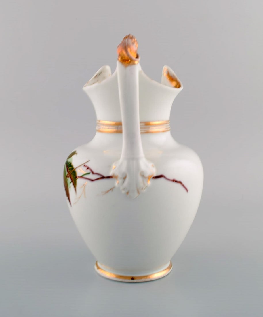 Antique Bing & Grøndahl chocolate jug in porcelain modeled with a lion on the handle. - 6