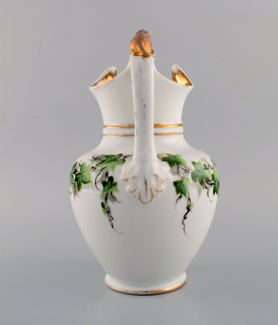 Antique Bing & Grøndahl chocolate jug in porcelain modeled with a lion on the handle. - 5