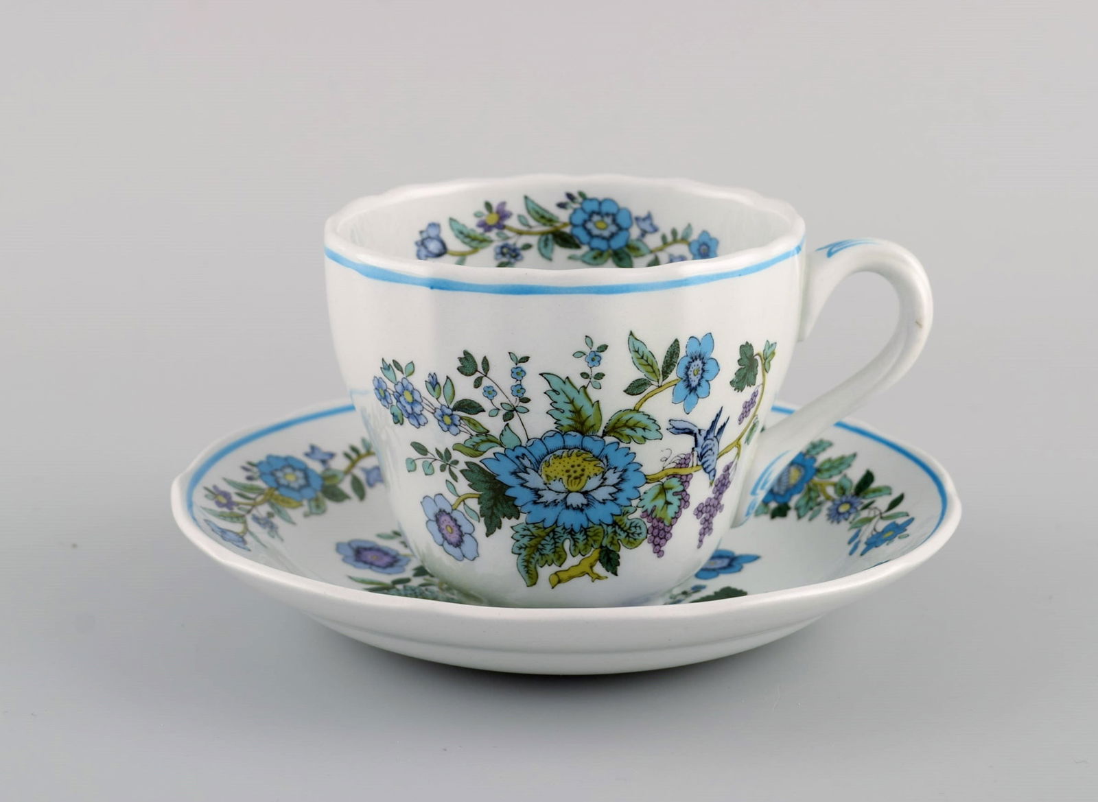Spode, England. Mulberry coffee service for five people in hand-painted porcelain with floral and - 4