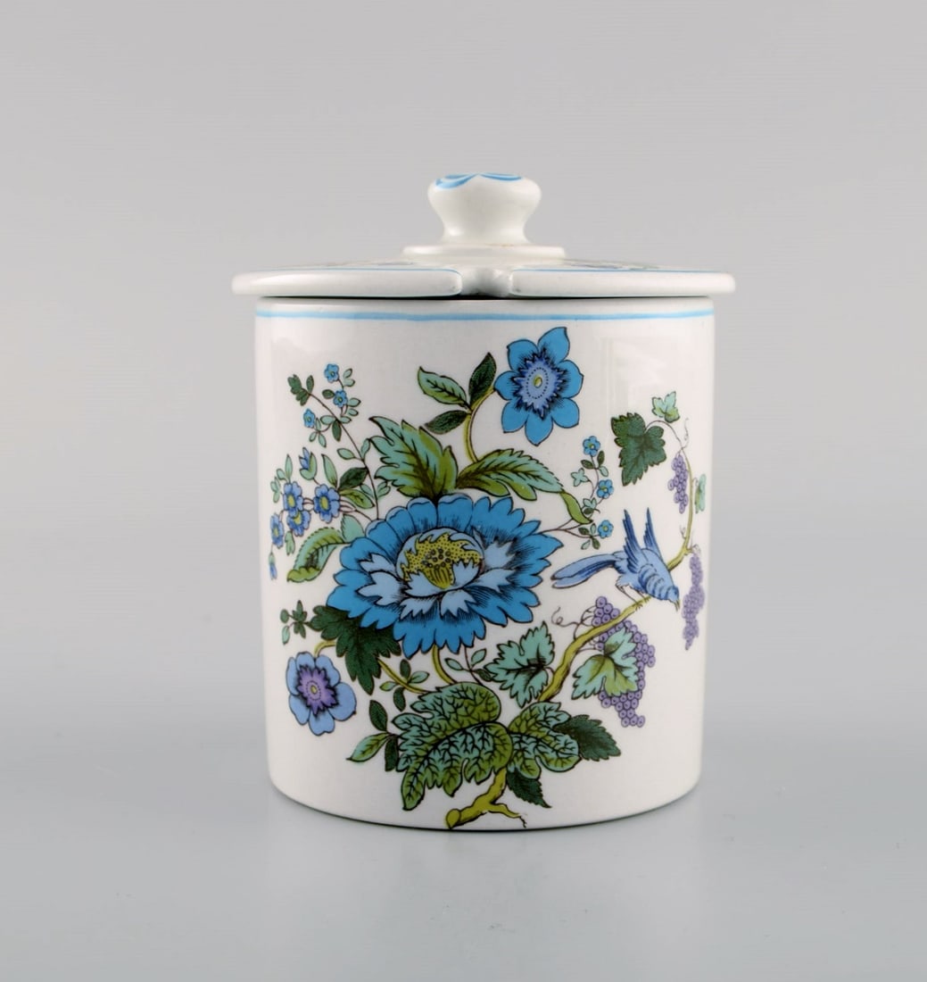 Spode, England. Mulberry coffee service for five people in hand-painted porcelain with floral and - 8