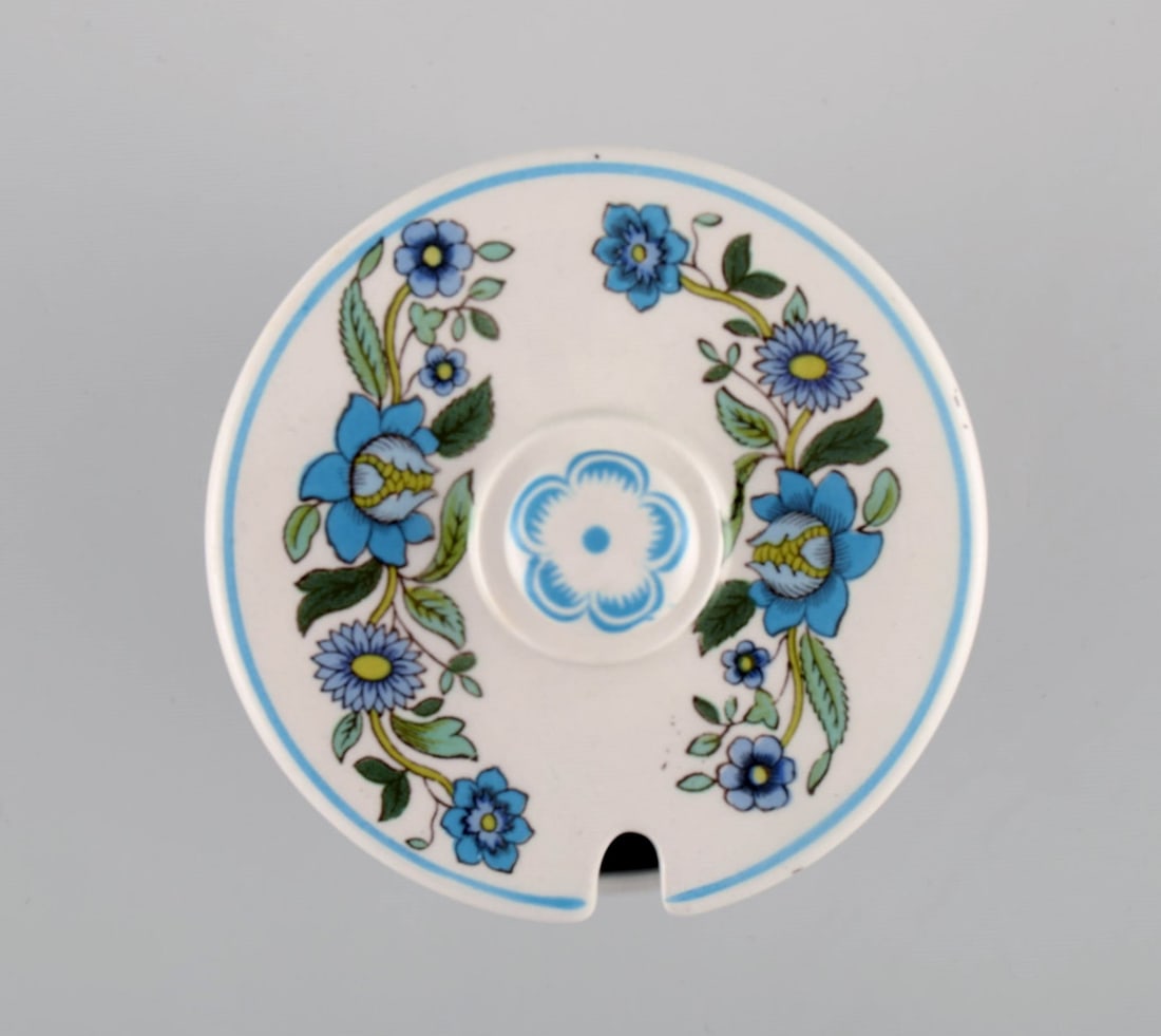 Spode, England. Mulberry tea service for five people in hand-painted porcelain with floral and bird - 9