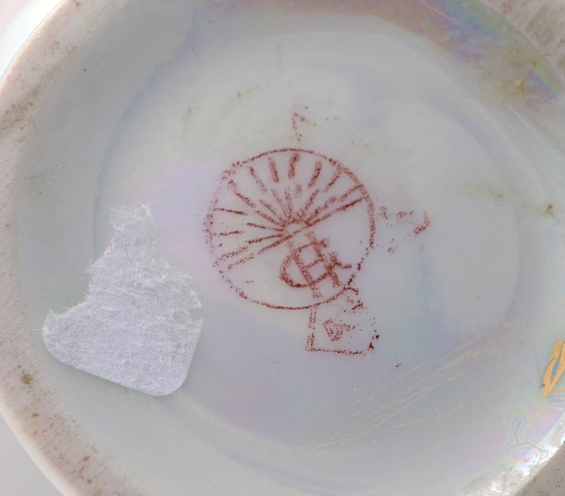 Heubach, Germany. Two antique art nouveau vases in porcelain with hand-painted flowers. Ca. 1900. - 6