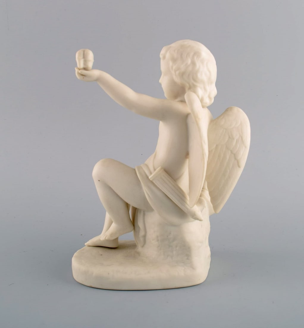 Gustafsberg / Gustavsberg, Sweden. Angel in biscuit. Dated 1930. - 4