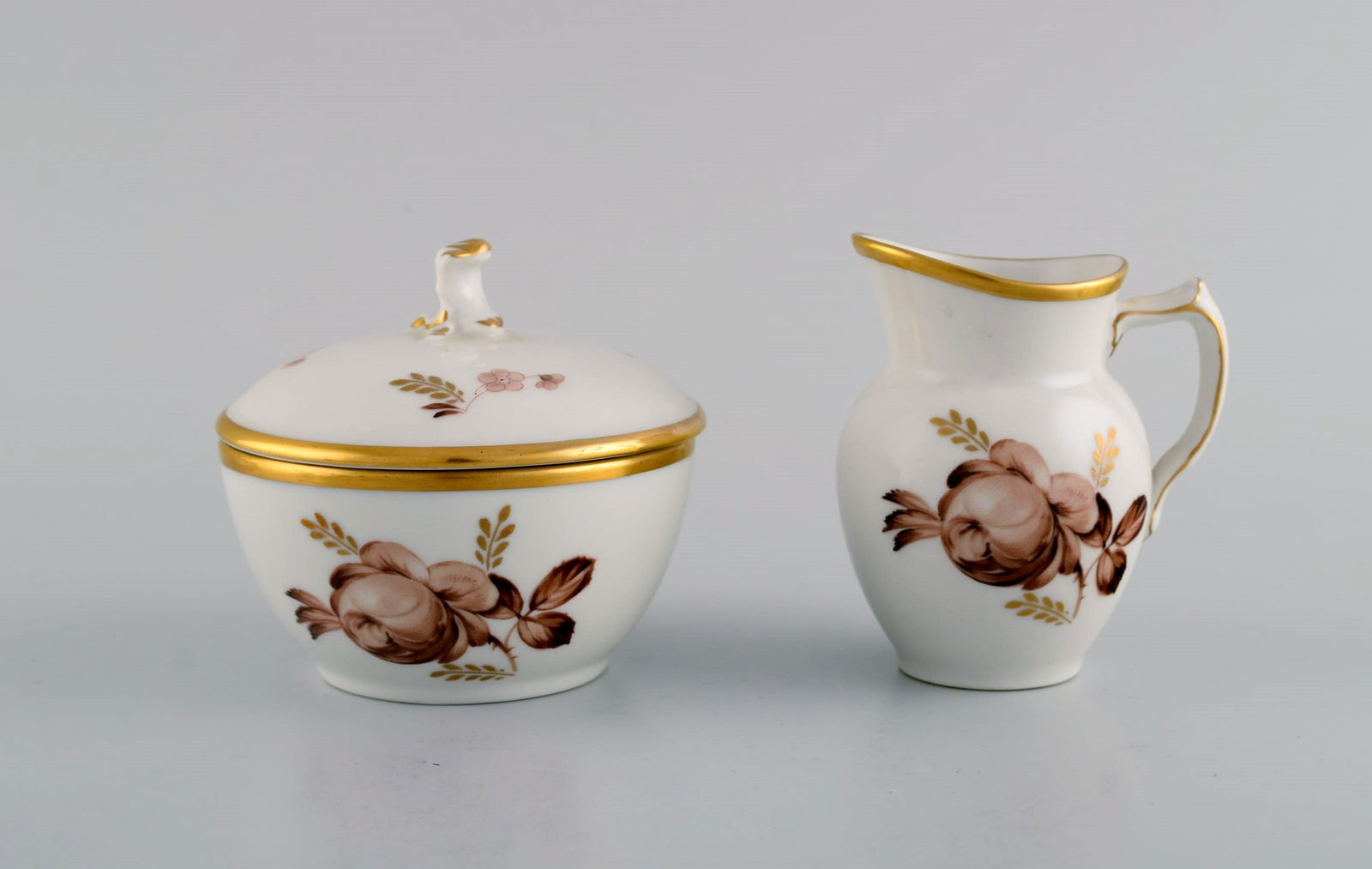 Royal Copenhagen Brown Rose coffee service for six people. 1960s / 70s. - 2