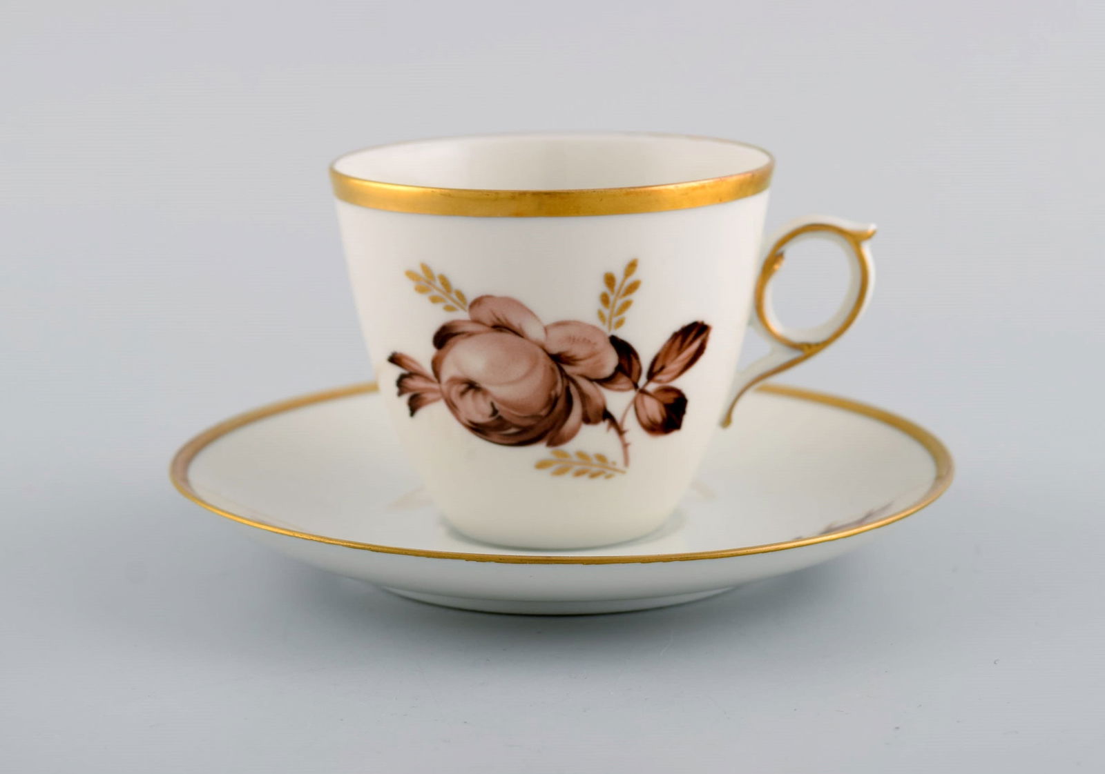 Royal Copenhagen Brown Rose coffee service for six people. 1960s / 70s. - 3