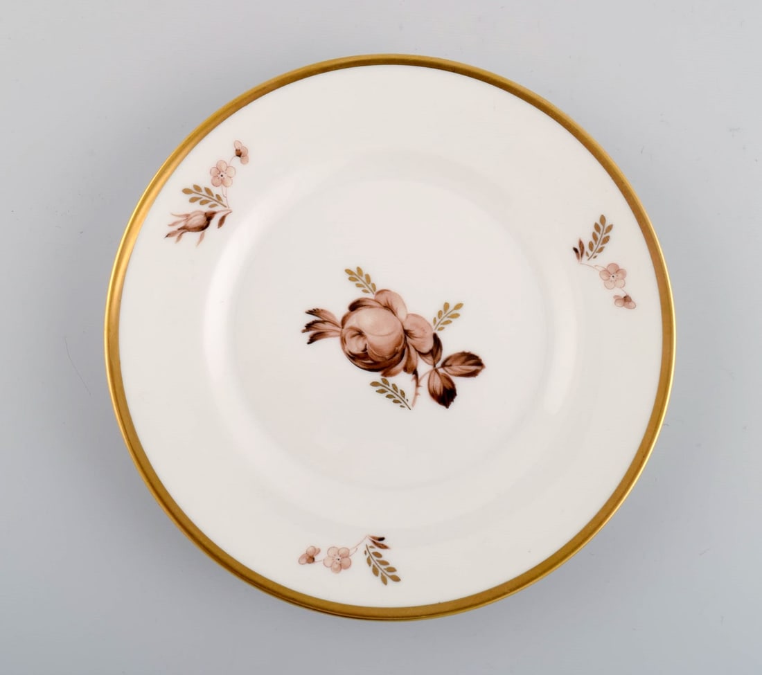 Royal Copenhagen Brown Rose coffee service for six people. 1960s / 70s. - 6