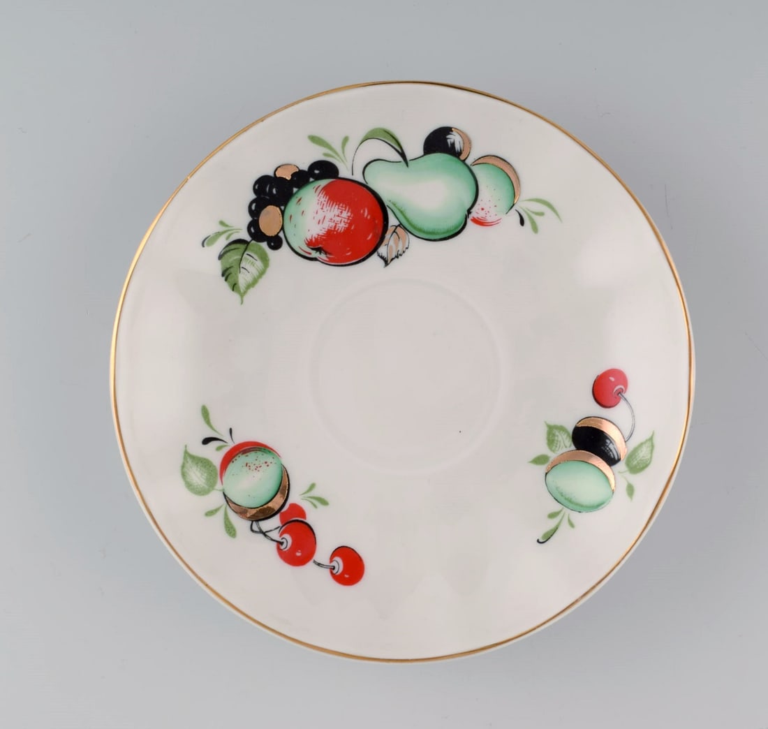 The Imperial Lomonosov Porcelain Factory, Soviet Union. Large tea service in hand-painted porcelain - 7