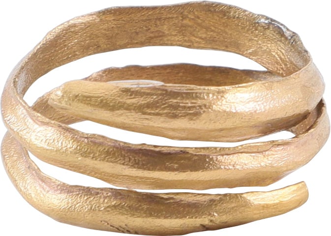 VIKING COIL RING, 9TH-10TH CENTURY, SIZE 10 1/2 (1 of 5)