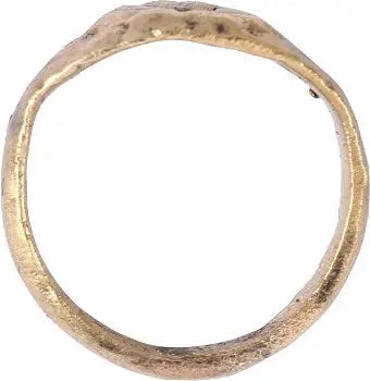 MEDIEVAL CHRISTIAN RING, 9TH-12TH CENTURY AD, SIZE 1 3/4 - 2
