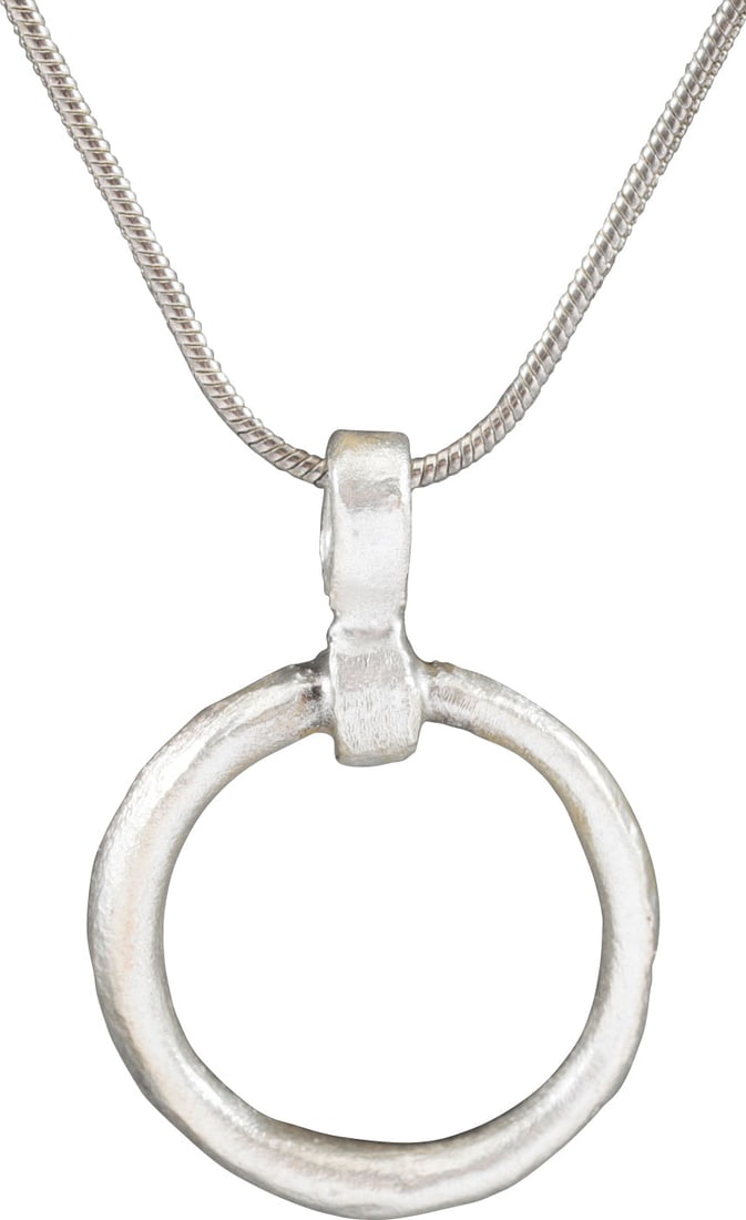 CELTIC PROSPERITY RING NECKLACE, C.400-100 BC: Before the Roman invasion of the British Isles, rings of bronze, silver, and gold were used as a means of exchange, particularly in Ireland. Most exchanges of goods and property were conducted by bart