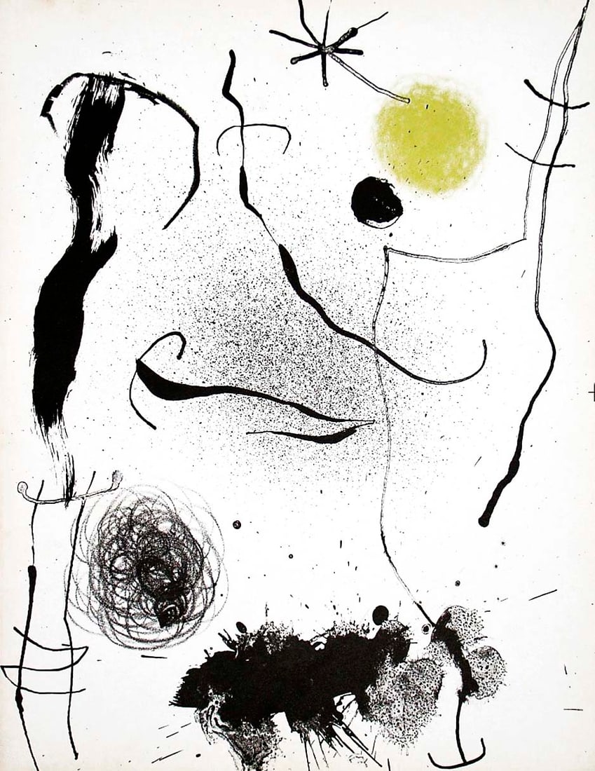 Joan Miro Lithograph Bouquet de reves pour Leila, XX siecle 1973: Title: Joan Miro Lithograph Bouquet de reves pour Leila, XX siecle 1973 Artist: Joan Miro Description: Artist: Joan Miro Country: Spain Title: Bouquet de reves pour Leila Medium: Original
