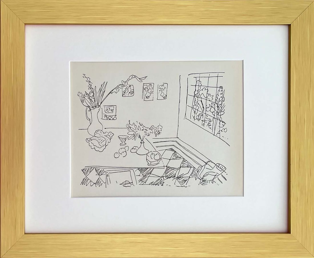 Matisse Lithograph 31 Dessins Atelier 1968 framed: Title: Matisse Lithograph 31 Dessins Atelier 1968 framed Artist: Matisse Description: Artist: Henri Matisse (after) Country: France Title: Dessins Atelier Medium: Lithograph - 31 Marks: Signed in plat